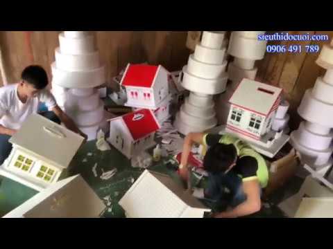 Video Xưởng sản xuất bánh kem giả, thùng tiền đám cưới -... - youtube