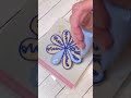 🌻💙 Blue Daisy Cookie Decorating with Royal Icing #shorts #cookiedecorating #daisy