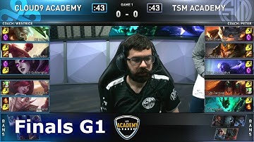C9A vs TSMA - Game 1 | LCS Academy Spring 2019 Finals |  Cloud 9 Academy vs TSM Academy G1