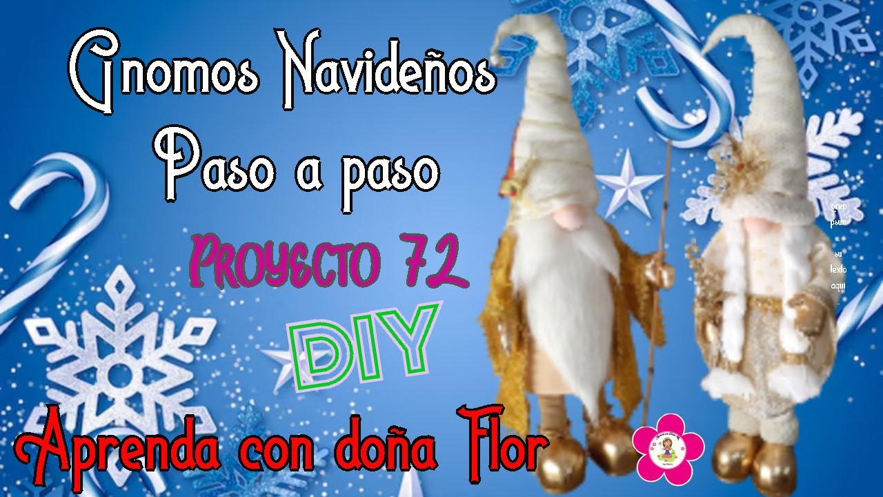 Pareja Gnomos de navidad fácil de hacer, paso a paso/ DIY/ moldes gratis.