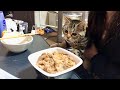 妹の牛丼が食べたすぎて全力で奪いに来てしまった猫