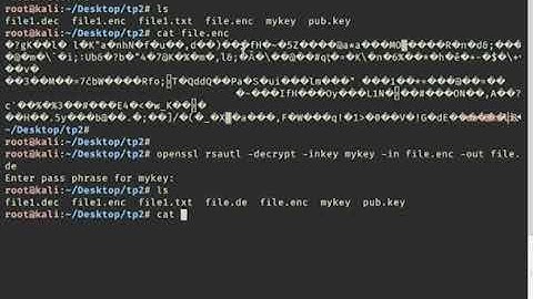 Cryptography encryption with openssl Kali linux