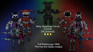 (Baby Nightmare Circus [1.0,2.0 {Pc,Android}])(Full Playthrough 100% [Main Mode And Classic Mode])