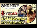 One piece card game versusgamesfl st13 regionals top 16 deck lists