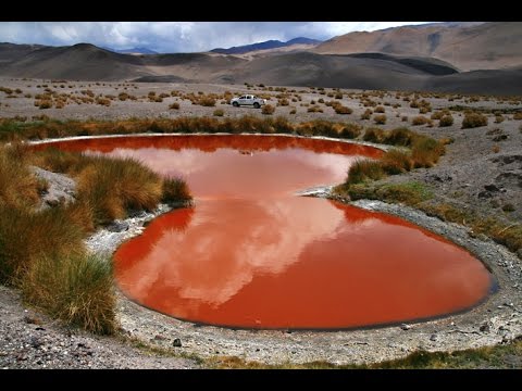 Antofalla, ojos del campo, puna de atacama, Catamarca (vista aerea)