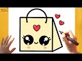 How to Draw a Cute Tote Bag ???? Easy Step By Step For Kids ????