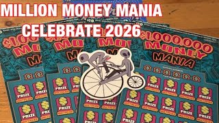Million Money Mania &amp; Celebrate 2026 Tickets‼️California Lottery Scratchers🤞🍀🍀🍀