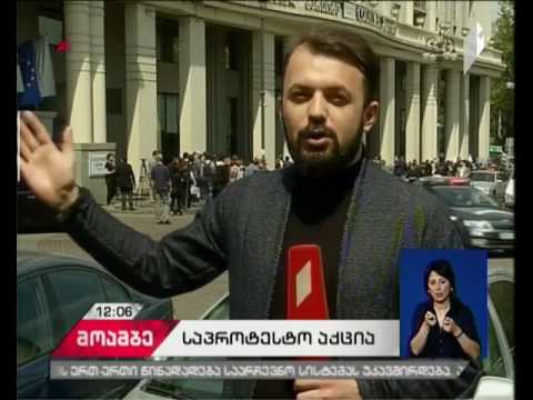 აქცია საქართველო-უნგრეთის ბიზნესფორუმის პარალელურად