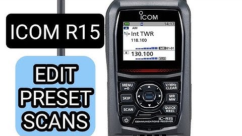 ICOM IC-R15 Scanner - Preset / Program Scan Edge