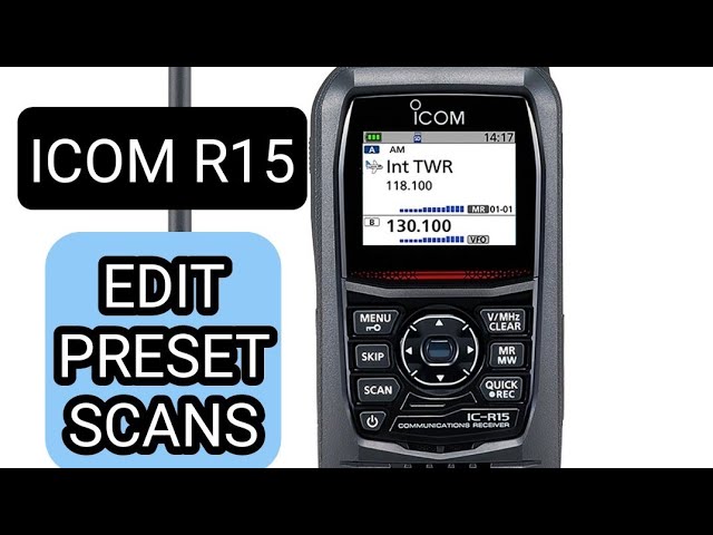 ICOM IC-R15 Scanner - Preset / Program Scan Edge - YouTube