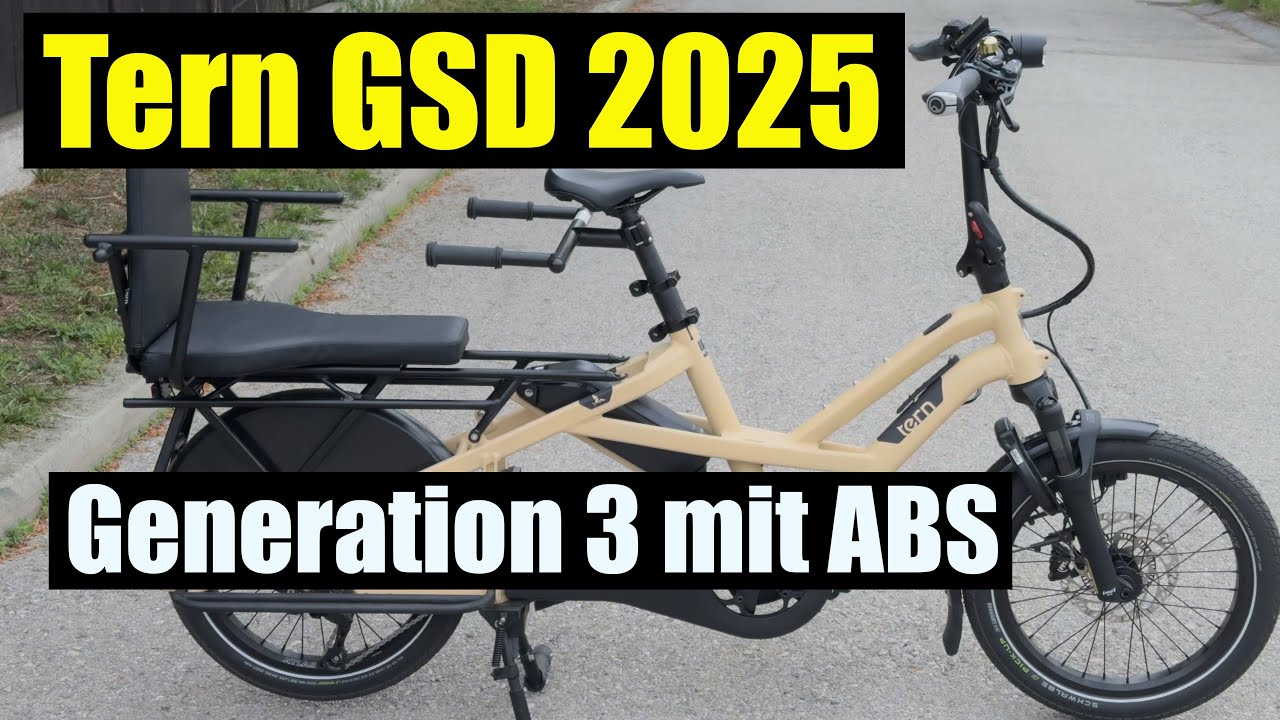 Tern GSD E-Cargobike Gen3 | ABS | 1600 Wh Doppelakku | viele Verbesserungen