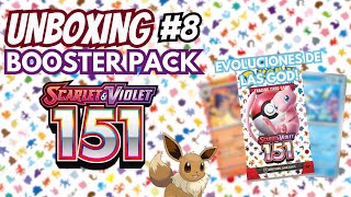 ASÍ SON LAS EVOLUCIONES DE EEVEE EN POKEMON 151 SCARLET &amp; VIOLET BOOSTER PACK | UNBOXING #8