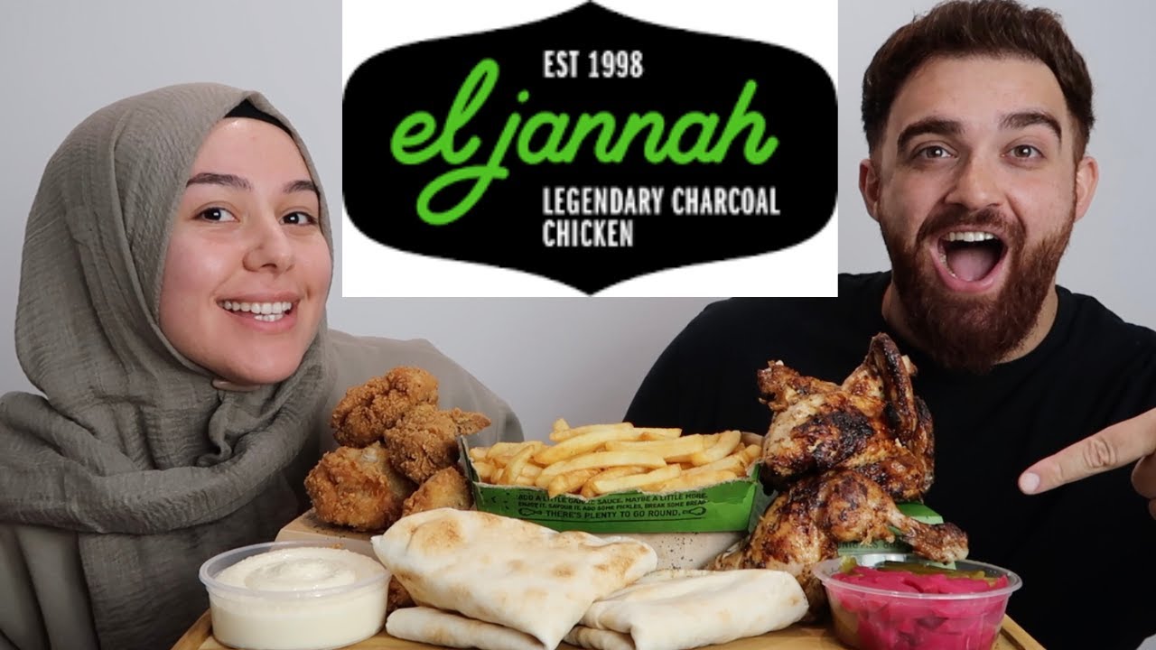 El Jannah Mukbang Charcoal Chicken Fried Chicken Chips/Fries Toum/Garlic Dip Pickles El Jannah Mukbang Charcoal Chicken Fried Chicken Chips/Fries Toum/Garlic Dip Pickles