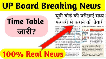 UP Board Exam 2023 Time Table and Date of UPMSP Examination 2023,/ Big Update for 10th 12th Students