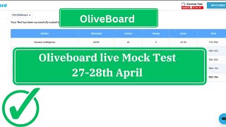 Attempting OliveBoard Live Mock Test | CGL Prelims | 27-28th April