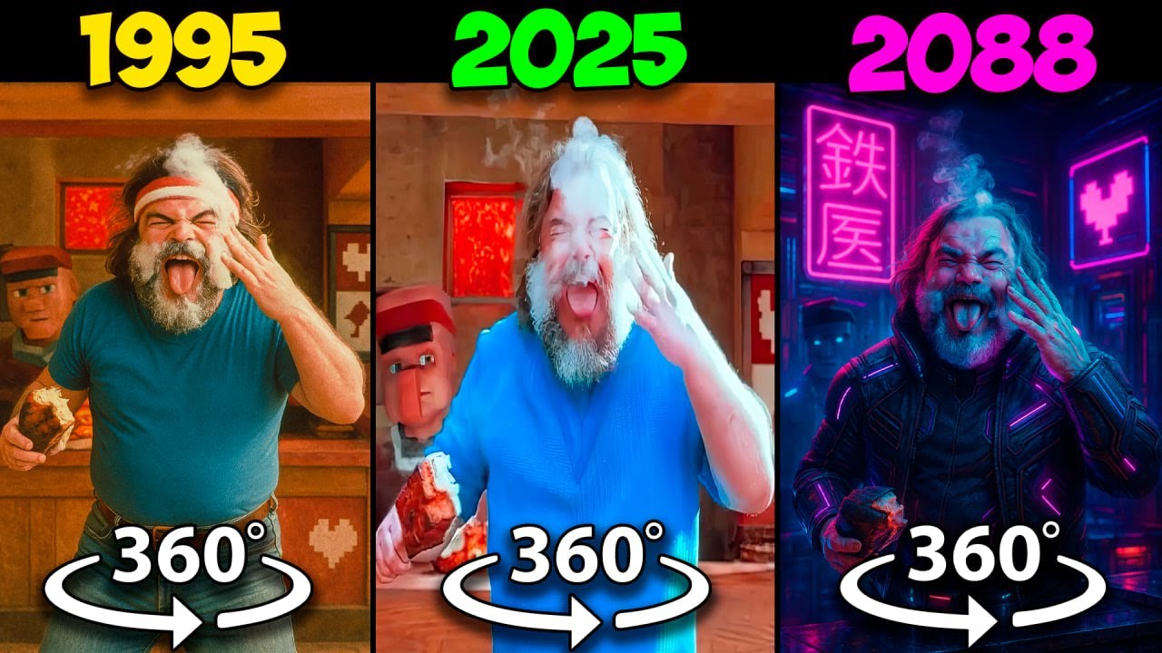 360° VR Steve Lava Chicken 1995 vs 2025 vs 2088 - YouTube