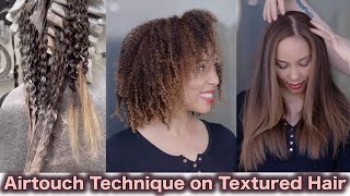 Airtouch Technique on Textured Hair / Lift Me Up Bright Pearl