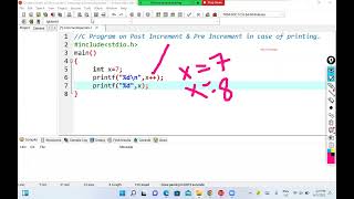 27. Write a C program on Post & Pre Increment in case of Printing | Example 5 | Increment Operator