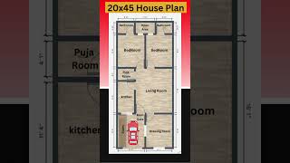 20’× 45’ house plan, 20 by 45 home plan, 20*45 house plan with car parking, 3 Bedrooms 20’× 45’ house plan, 20 by 45 home plan, 20*45 house plan with car parking, 3 Bedrooms