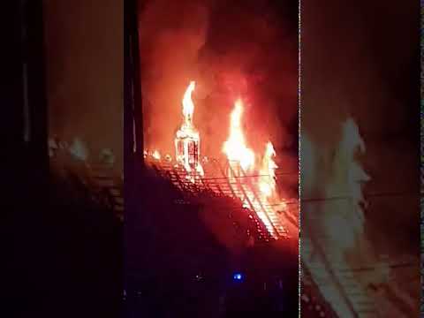 Pożar kościoła pw. Św. Barbary w Orłowie