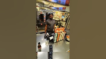 Trying to pay with random objects #shorts #fyp #funny #prank #memes #smartphone #prankvideo #reels