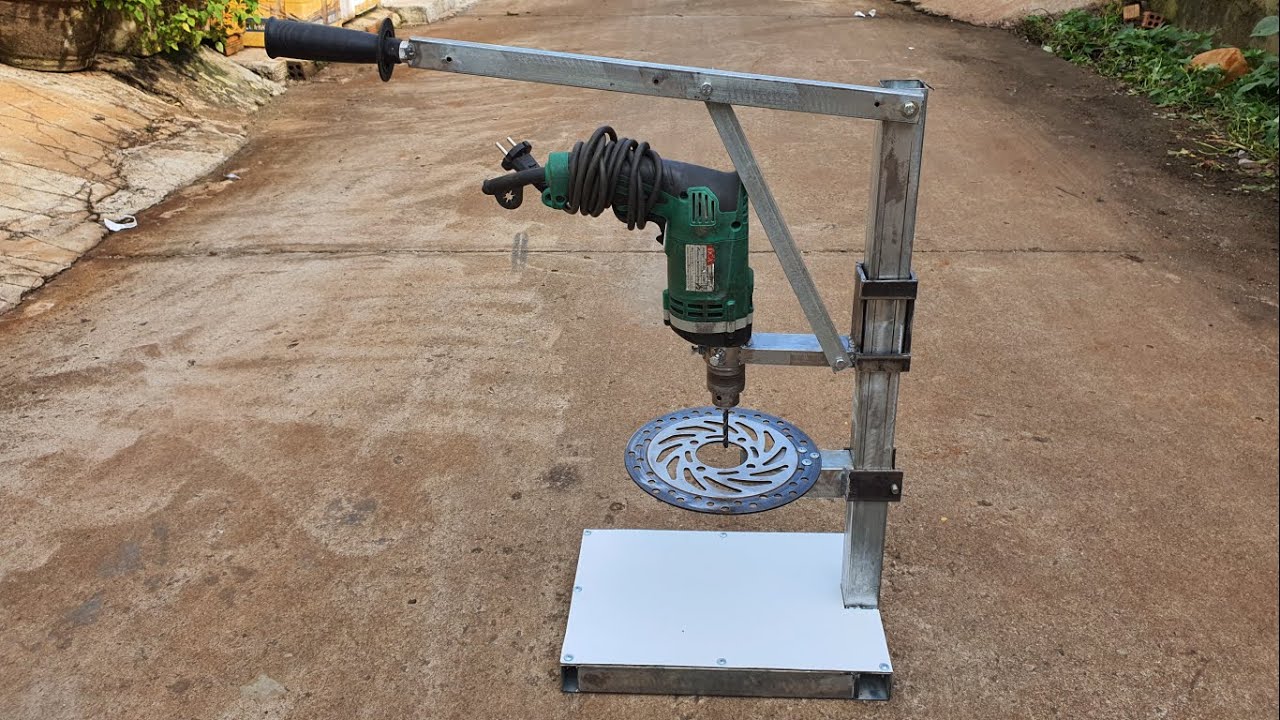 Homemade a Simple Drill Press VERY EASY YouTube