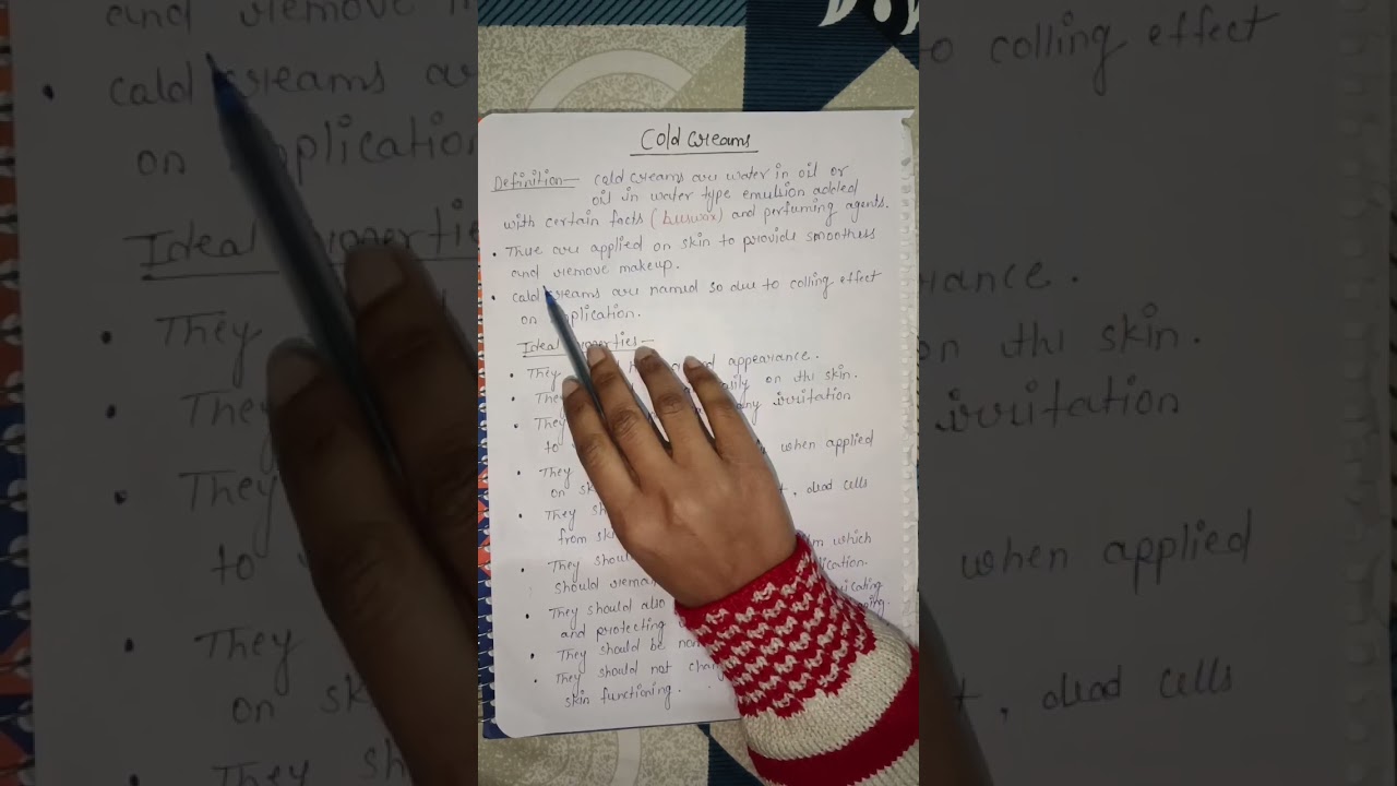 Cold Cream/ definition/ introduction/ industrial pharmacy1 BP502