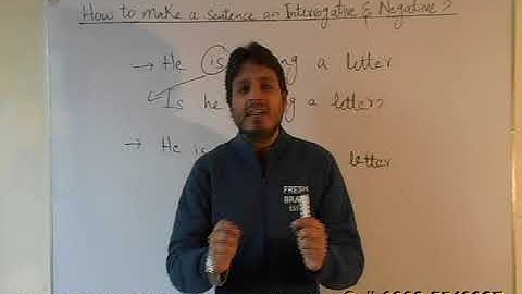 How to make an interrogative and negative?