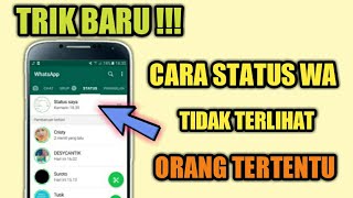 2 Cara Status Wa Tidak Bisa Dilihat Orang Tertentu