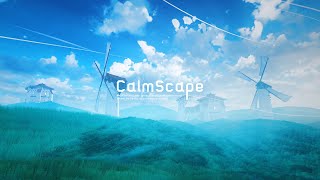 Cozy windy meadows and windmills | Wind, Birdcall Sounds & Cozy Ambience for study, sleep & relax