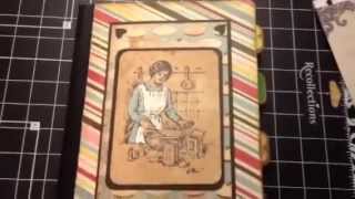 Altered composition book into recipe book
