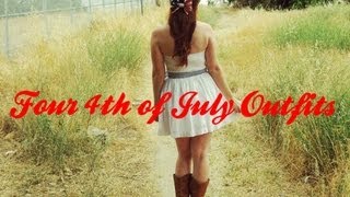 Four 4th of July Outfits ♥ (With a bonus DIY flag hair bow!)