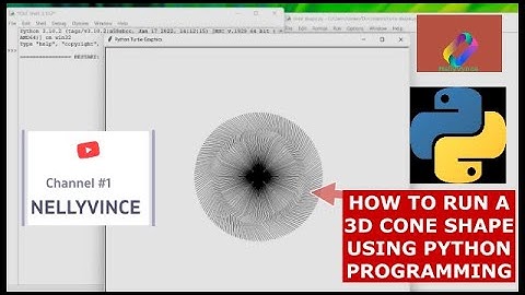 HOW TO RUN A 3D CONE SHAPE USING PYTHON PROGRAMMING
