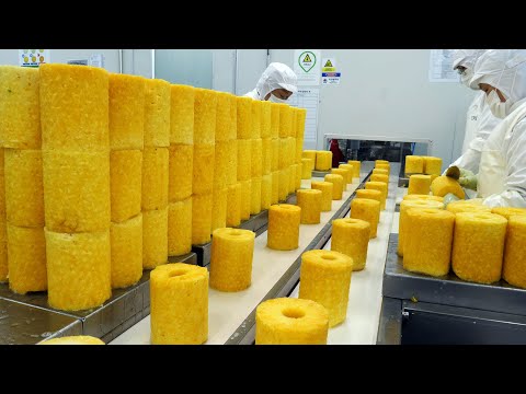 Видео: Нарезаем ананас всего за 1 секунду! Быстрая резка фруктов с помощью гигантской машины