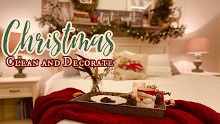BEDROOM Clean and Decorate for CHRISTMAS With ME! | Rachel Engelbarts