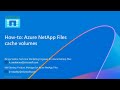 How-to: Azure NetApp Files cache volumes