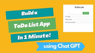 Build a To Do List website in 1 Minute using ChatGPT #openai #chatgpttutorial