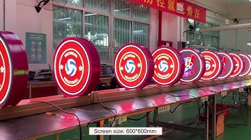Customized Outdoor P4 Circle Logo Advertising LED Display