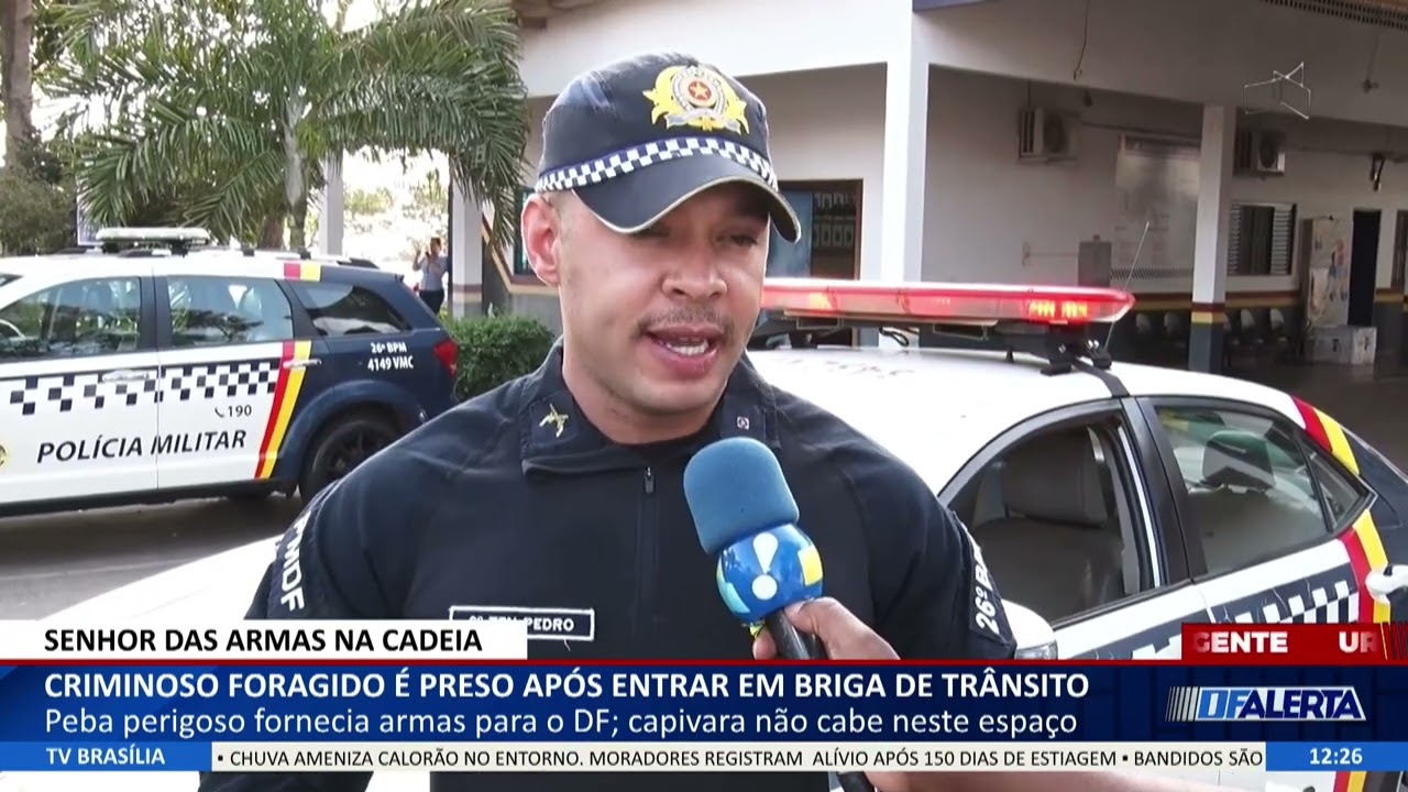 DF ALERTA - Criminoso foragido é preso após entrar em briga de trânsito
