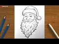 How to Draw Santa Claus step by step || Easy Christmas Drawing ideas || Santa Claus face Drawing