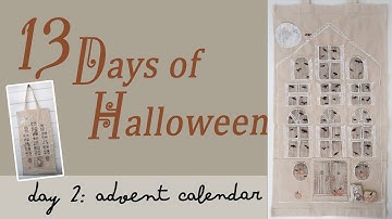 13 DAYS of HALLOWEEN / DAY  2 HALLOWEEN FABRIC ADVENT CALENDAR / Dollar Tree DIY