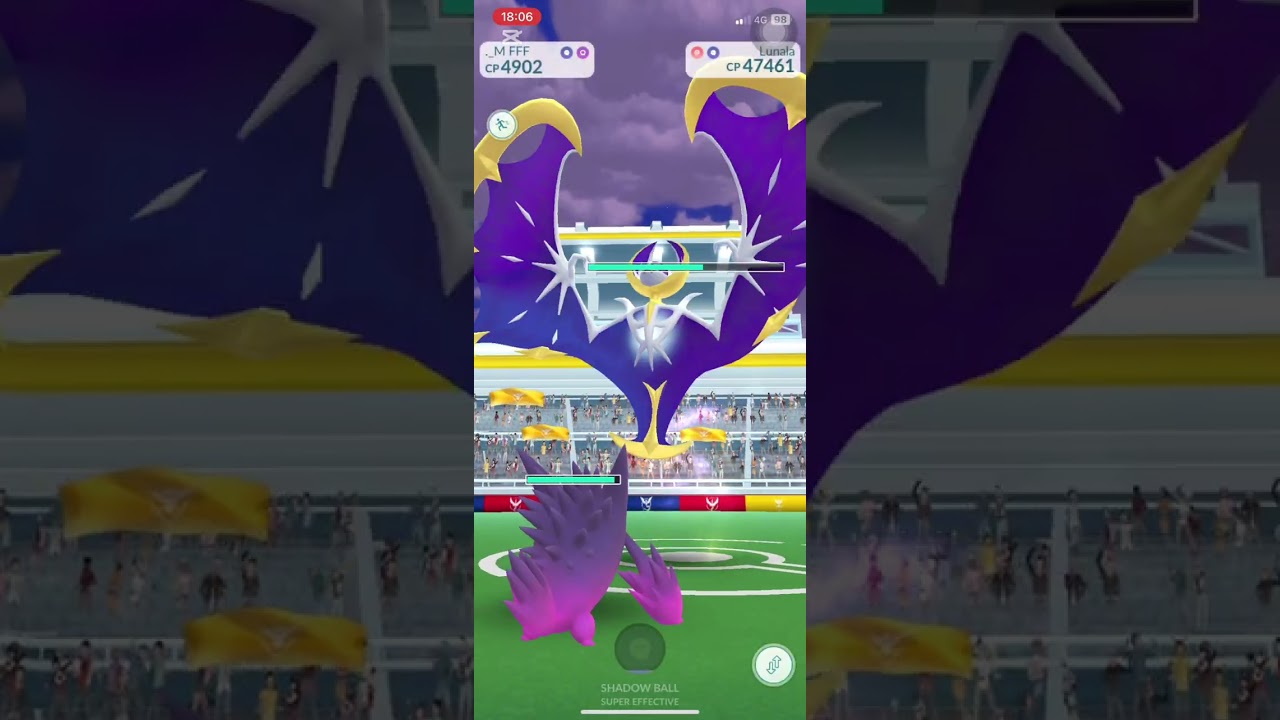 Lunala solo raid, shadow claw, shadow ball, partly cloudy (No weather bonus), AE: Zamazenta 