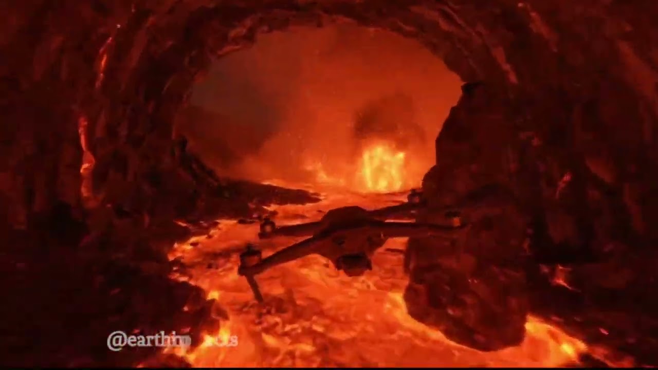:Drone Meets Fire: Skimming the Edge of a Volcano - Ai - Google Flow - Veo3