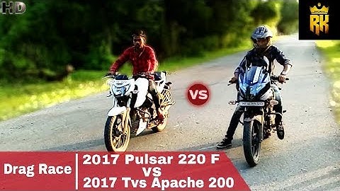 2017 Pulsar 220 F VS 2017 Tvs Apache 200 BS4 (Drag Race):Walk Around And Exhaust Note :