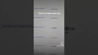 how to make noon asn