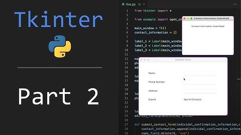 Tkinter #2 - Multiple Windows
