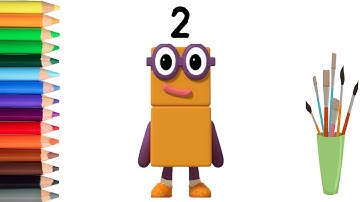 How to Draw Numberblock Two / рисунок номерной блок два / 绘图编号块二