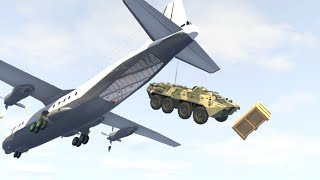 Air dropping military equipment with no parachutes - beamng drive | Car Pal