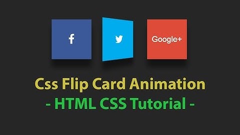 3d card flip animation - css tutorial - Pure Css Social Media Buttons - Plz SUBSCRIBE Us For More