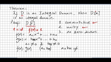 Group Theory 70, Polynomial Rings, Integral Domain